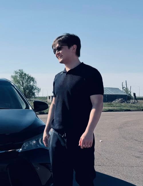Yerdaulet Damir outdoors in Kazakhstan